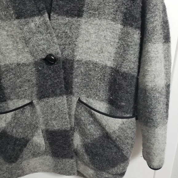 ARITZIA WILFRED FREE Grey Plaid Wool Neelam Jacket Coat - Picture 12 of 12